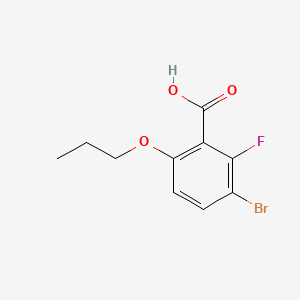 molecular formula C10H10BrFO3 B14771092 3-Bromo-2-fluoro-6-propoxybenzoic acid 