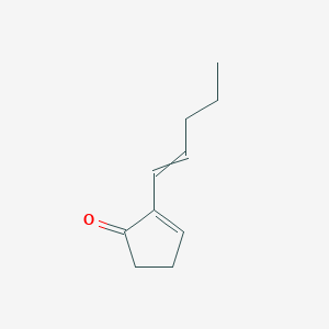 molecular formula C10H14O B14771147 2-(Pent-1-en-1-yl)cyclopent-2-en-1-one CAS No. 41031-88-3