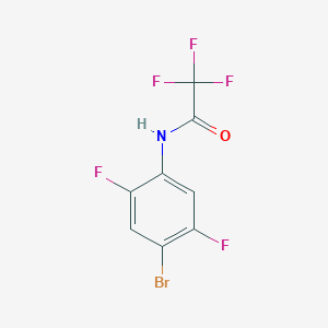 molecular formula C8H3BrF5NO B14771284 N-(4-bromo-2,5-difluorophenyl)-2,2,2-trifluoroacetamide 