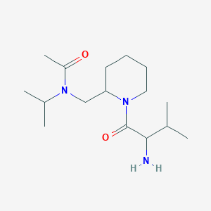 molecular formula C16H31N3O2 B14771316 N-[[1-(2-amino-3-methylbutanoyl)piperidin-2-yl]methyl]-N-propan-2-ylacetamide 