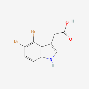 molecular formula C10H7Br2NO2 B14771328 2-(4,5-Dibromo-1H-indol-3-yl)acetic acid 