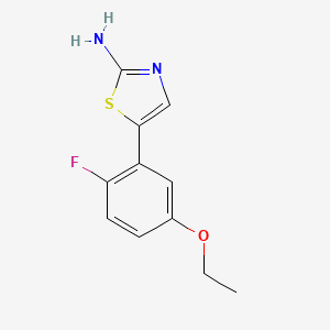 molecular formula C11H11FN2OS B14771404 5-(5-Ethoxy-2-fluorophenyl)thiazol-2-amine 