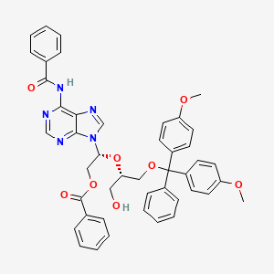 molecular formula C45H41N5O8 B14771408 [(2R)-2-(6-benzamidopurin-9-yl)-2-[(2S)-1-[bis(4-methoxyphenyl)-phenylmethoxy]-3-hydroxypropan-2-yl]oxyethyl] benzoate 