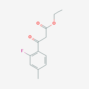 molecular formula C12H13FO3 B14771418 Ethyl 3-(2-fluoro-4-methylphenyl)-3-oxopropanoate 