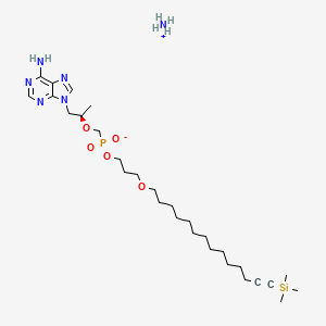 molecular formula C29H55N6O5PSi B14771434 Tenofovir-C3-O-C12-trimethylsilylacetylene ammonium 
