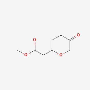 molecular formula C8H12O4 B14771453 Methyl 2-(5-oxotetrahydro-2H-pyran-2-yl)acetate 