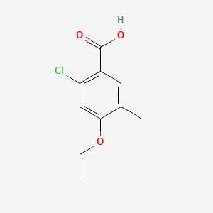 molecular formula C10H11ClO3 B14771555 2-Chloro-4-ethoxy-5-methylbenzoic acid 