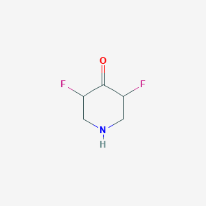 molecular formula C5H7F2NO B14771596 4-Piperidinone, 3,5-difluoro- 