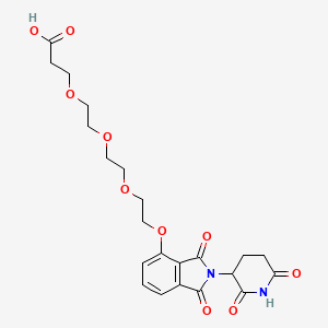 molecular formula C22H26N2O10 B14771801 Thalidomide-O-PEG3-C2-acid 
