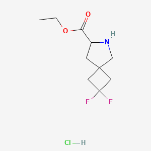 molecular formula C10H16ClF2NO2 B14771813 Ethyl 2,2-difluoro-6-azaspiro[3.4]octane-7-carboxylate hydrochloride 