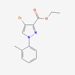 molecular formula C13H13BrN2O2 B14772033 Ethyl 4-bromo-1-(o-tolyl)-1H-pyrazole-3-carboxylate 