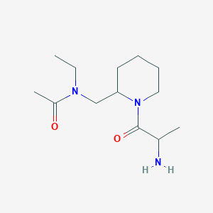 molecular formula C13H25N3O2 B14772115 N-[[1-(2-aminopropanoyl)piperidin-2-yl]methyl]-N-ethylacetamide 