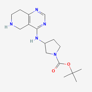 molecular formula C16H25N5O2 B14772136 tert-butyl (3S)-3-({5H,6H,7H,8H-pyrido[4,3-d]pyrimidin-4-yl}amino)pyrrolidine-1-carboxylate 
