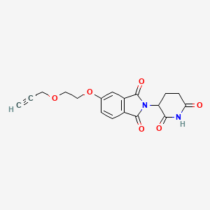molecular formula C18H16N2O6 B14772230 Thalidomide-5'-O-PEG1-propargyl 