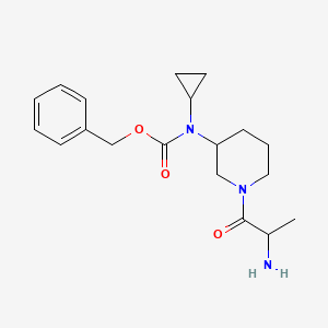 molecular formula C19H27N3O3 B14772289 Benzyl ((S)-1-((S)-2-aminopropanoyl)piperidin-3-yl)(cyclopropyl)carbamate 