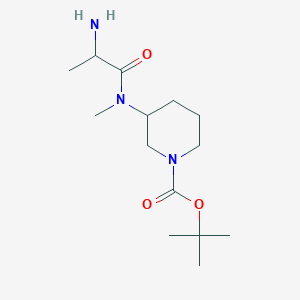 molecular formula C14H27N3O3 B14772367 Tert-butyl 3-[2-aminopropanoyl(methyl)amino]piperidine-1-carboxylate 