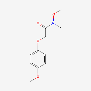 molecular formula C11H15NO4 B14772426 N-Methoxy-2-(4-methoxyphenoxy)-N-methylacetamide 
