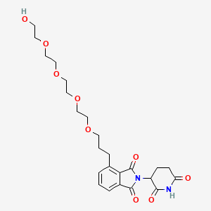 molecular formula C24H32N2O9 B14772486 Thalidomide-C3-PEG4-OH 