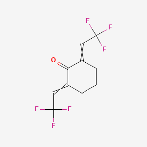 molecular formula C10H8F6O B14772488 2,6-Bis(2,2,2-trifluoroethylidene)cyclohexan-1-one 