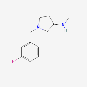 molecular formula C13H19FN2 B14772496 1-(3-Fluoro-4-methylbenzyl)-N-methylpyrrolidin-3-amine 