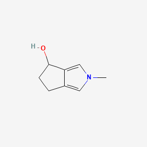 molecular formula C8H11NO B14772506 (4S)-2-methyl-5,6-dihydro-4H-cyclopenta[c]pyrrol-4-ol 