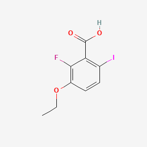 molecular formula C9H8FIO3 B14772564 3-Ethoxy-2-fluoro-6-iodobenzoic acid 