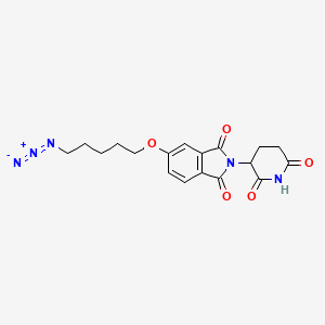 molecular formula C18H19N5O5 B14772571 Thalidomide-5'-O-C5-azide 