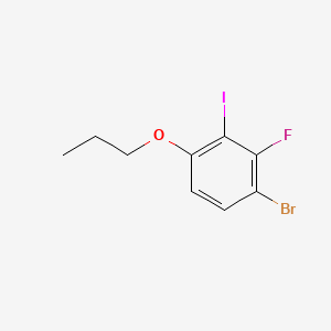 molecular formula C9H9BrFIO B14772576 1-Bromo-2-fluoro-3-iodo-4-propoxybenzene 