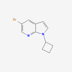 molecular formula C11H11BrN2 B14772590 N-cyclobutyl-5-bromo-7-azaindole 