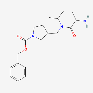 molecular formula C19H29N3O3 B14772607 Benzyl 3-[[2-aminopropanoyl(propan-2-yl)amino]methyl]pyrrolidine-1-carboxylate 