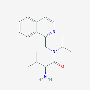 molecular formula C18H25N3O B14772646 2-amino-N-(isoquinolin-1-ylmethyl)-3-methyl-N-propan-2-ylbutanamide 