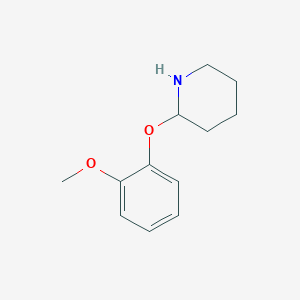 molecular formula C12H17NO2 B14772674 2-(2-Methoxyphenoxy)piperidine 