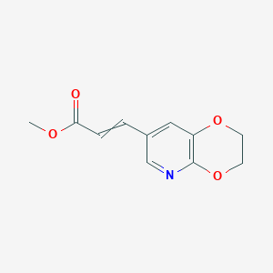molecular formula C11H11NO4 B14772738 Methyl 3-(2,3-dihydro-[1,4]dioxino[2,3-b]pyridin-7-yl)acrylate 