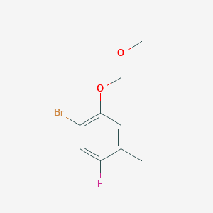 molecular formula C9H10BrFO2 B14772827 1-Bromo-5-fluoro-2-(methoxymethoxy)-4-methylbenzene 