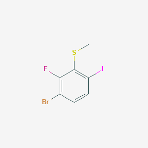 molecular formula C7H5BrFIS B14772846 (3-Bromo-2-fluoro-6-iodophenyl)(methyl)sulfane 