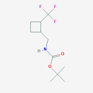 molecular formula C11H18F3NO2 B14772991 tert-Butyl ((2-(trifluoromethyl)cyclobutyl)methyl)carbamate 