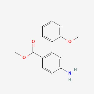 molecular formula C15H15NO3 B14773139 Methyl 5-amino-2'-methoxy-[1,1'-biphenyl]-2-carboxylate 