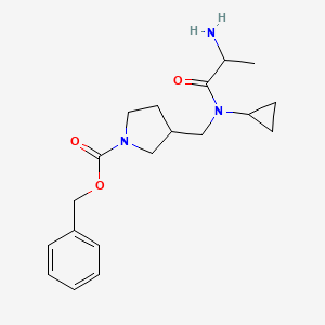 molecular formula C19H27N3O3 B14773156 Benzyl 3-[[2-aminopropanoyl(cyclopropyl)amino]methyl]pyrrolidine-1-carboxylate 