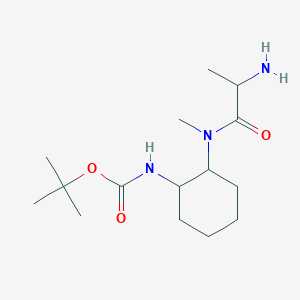 molecular formula C15H29N3O3 B14773182 tert-butyl N-[2-[2-aminopropanoyl(methyl)amino]cyclohexyl]carbamate 