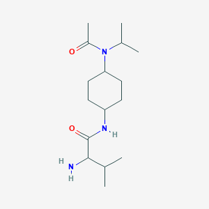 molecular formula C16H31N3O2 B14773187 N-[4-[acetyl(propan-2-yl)amino]cyclohexyl]-2-amino-3-methylbutanamide 