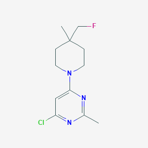 molecular formula C12H17ClFN3 B1477322 4-Chloro-6-(4-(fluoromethyl)-4-methylpiperidin-1-yl)-2-methylpyrimidine CAS No. 2098087-69-3