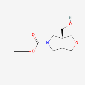 molecular formula C12H21NO4 B14773337 tert-butyl (3aR)-3a-(hydroxymethyl)-3,4,6,6a-tetrahydro-1H-furo[3,4-c]pyrrole-5-carboxylate 