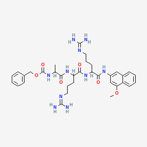 molecular formula C34H46N10O6 B14773359 Cbz-DL-Ala-DL-Arg-DL-Arg-MNA 