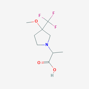 molecular formula C9H14F3NO3 B1477401 2-(3-Methoxy-3-(trifluoromethyl)pyrrolidin-1-yl)propanoic acid CAS No. 2097944-09-5