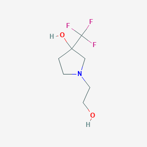 B1477430 1-(2-Hydroxyethyl)-3-(trifluoromethyl)pyrrolidin-3-ol CAS No. 1852122-52-1