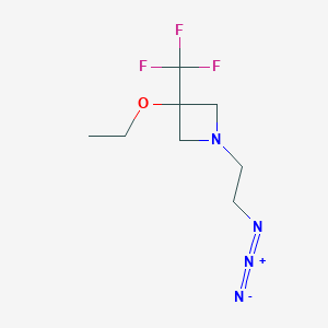 molecular formula C8H13F3N4O B1477440 1-(2-Azidoethyl)-3-ethoxy-3-(trifluoromethyl)azetidine CAS No. 2098088-94-7