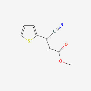 molecular formula C9H7NO2S B14774637 Methyl 3-cyano-3-(thiophen-2-yl)acrylate 