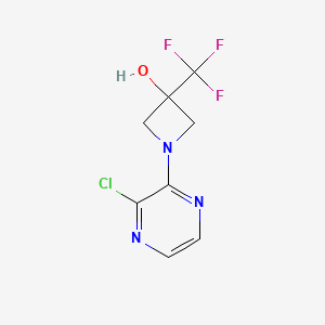 molecular formula C8H7ClF3N3O B1477479 1-(3-Chloropyrazin-2-yl)-3-(trifluoromethyl)azetidin-3-ol CAS No. 2091216-31-6