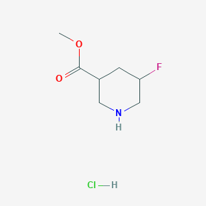 molecular formula C7H13ClFNO2 B14774823 Methyl 5-fluoropiperidine-3-carboxylate hydrochloride 