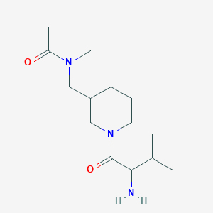 molecular formula C14H27N3O2 B14774827 N-[[1-(2-amino-3-methylbutanoyl)piperidin-3-yl]methyl]-N-methylacetamide 
